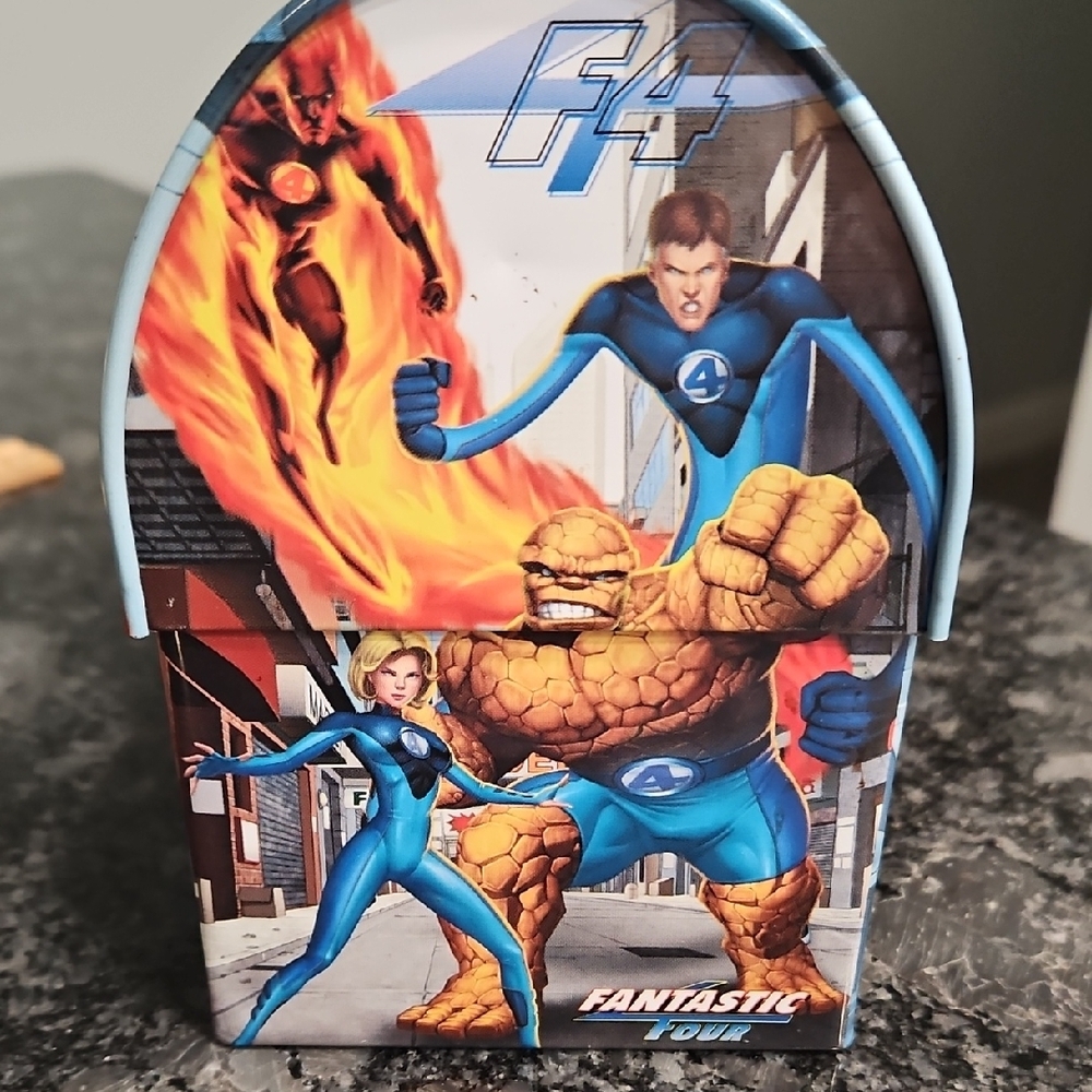 Marvel Fantastic Four Blue and Orange Lunchbox - Picture 2 of 5